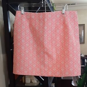 GAP Coral Pink Geometric Mini Skirt